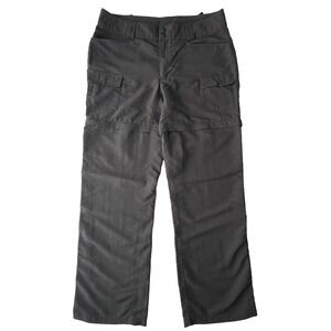 The North Face Womens 12 Convertible Pants Shorts Gray Cargo Hiking Zip Off